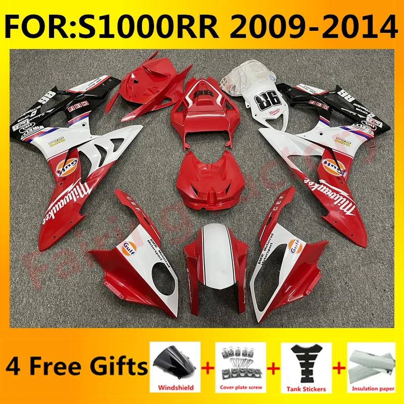 

NEW ABS Motorcycle fairings kit fit For S1000RR 2009 2010 S 1000 RR S1000 RR 2011 2012 2013 2014 full Fairing kit set red white
