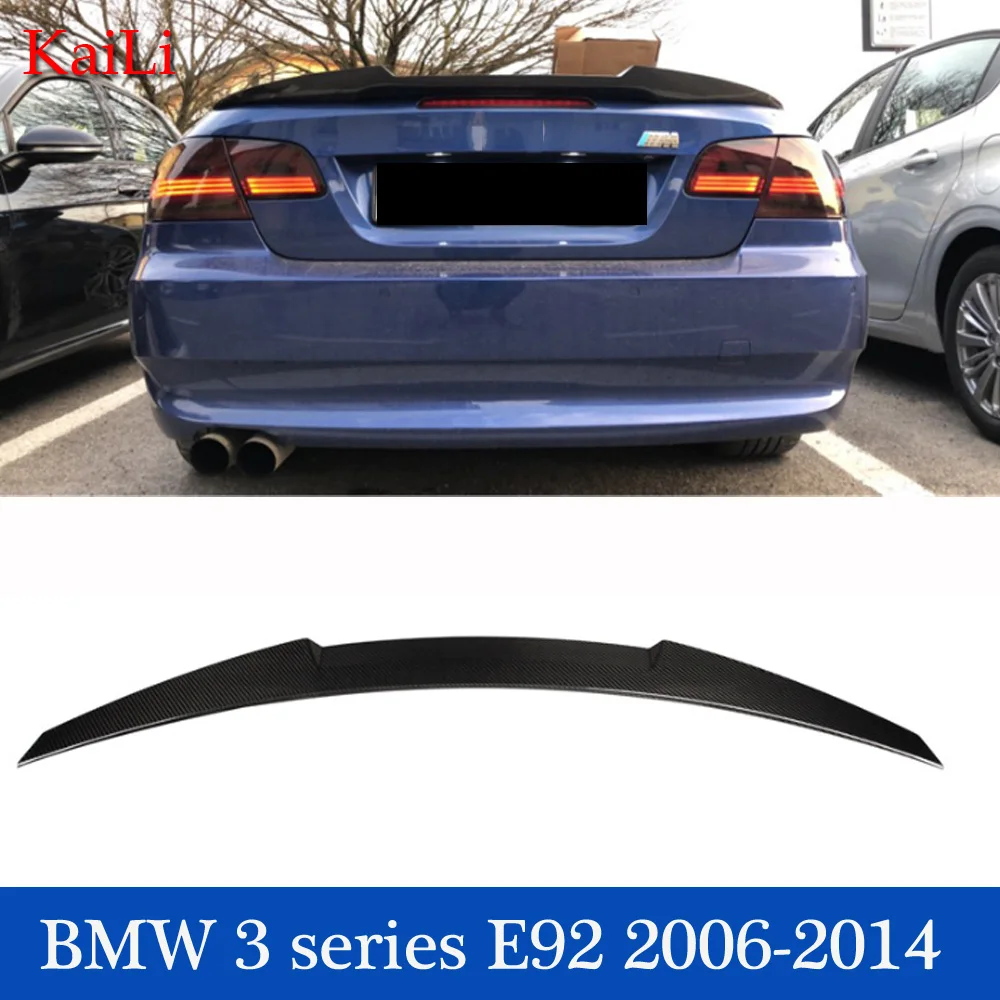 

For BMW 3 Series E92 M3 2-Door 2006-2014 Dry Carbon Rear Trunk Spoiler Lip Tail Back Roof Wing