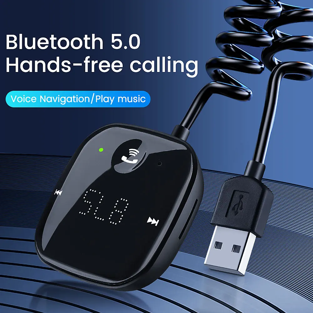 Bluetooth-приемник FM-модулятор автомобильный адаптер передатчик Bluetooth 5 0