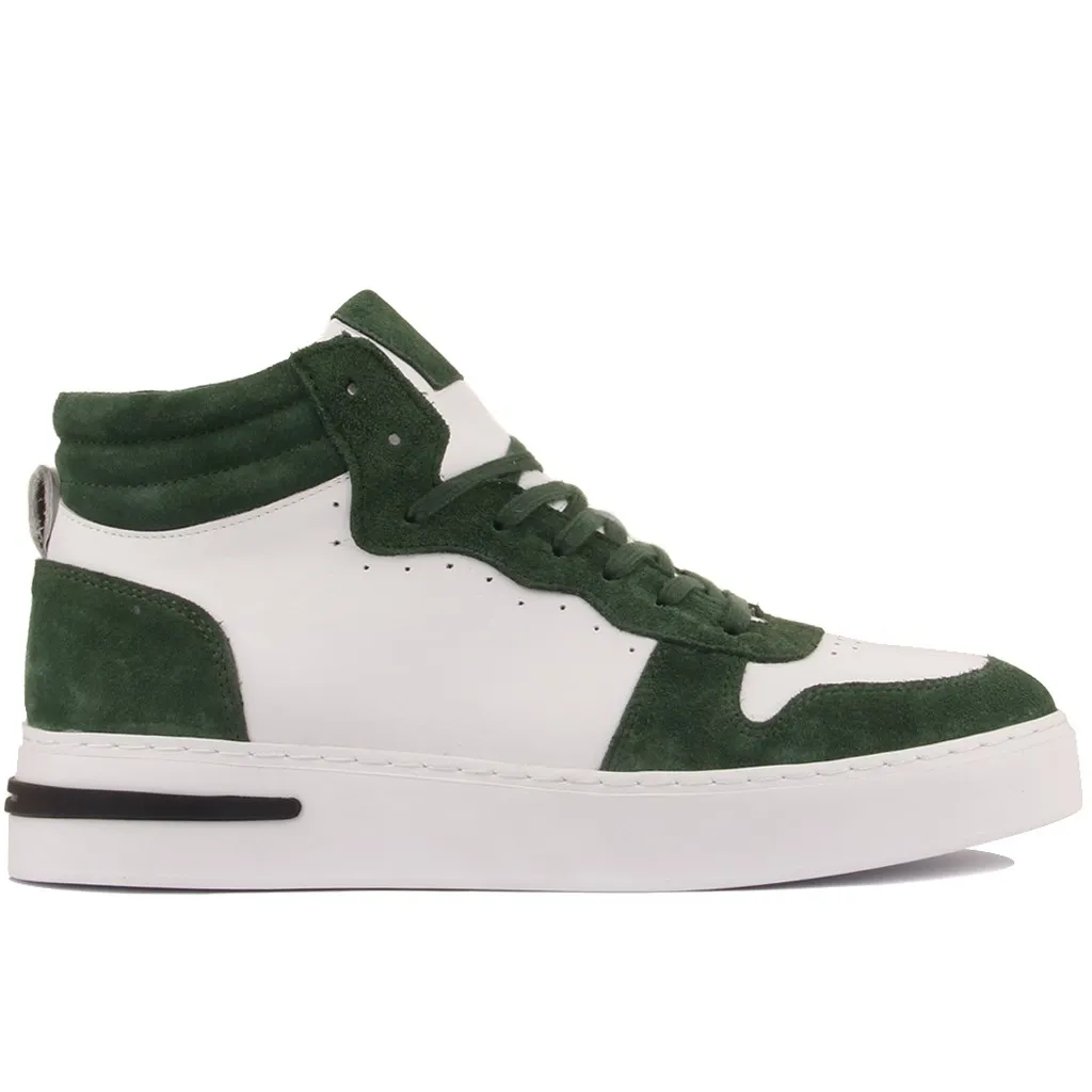 

Белая кожа Sail-Lakers, зеленые замшевые кроссовки на шнуровке