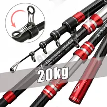 Telescopic Fishing Rod 2.7/3.0/3.6/4.2/4.5m Travel  Surf Rod Spinning Power 5-300g Throwing Surfcasting Carbon Baitcasting rod
