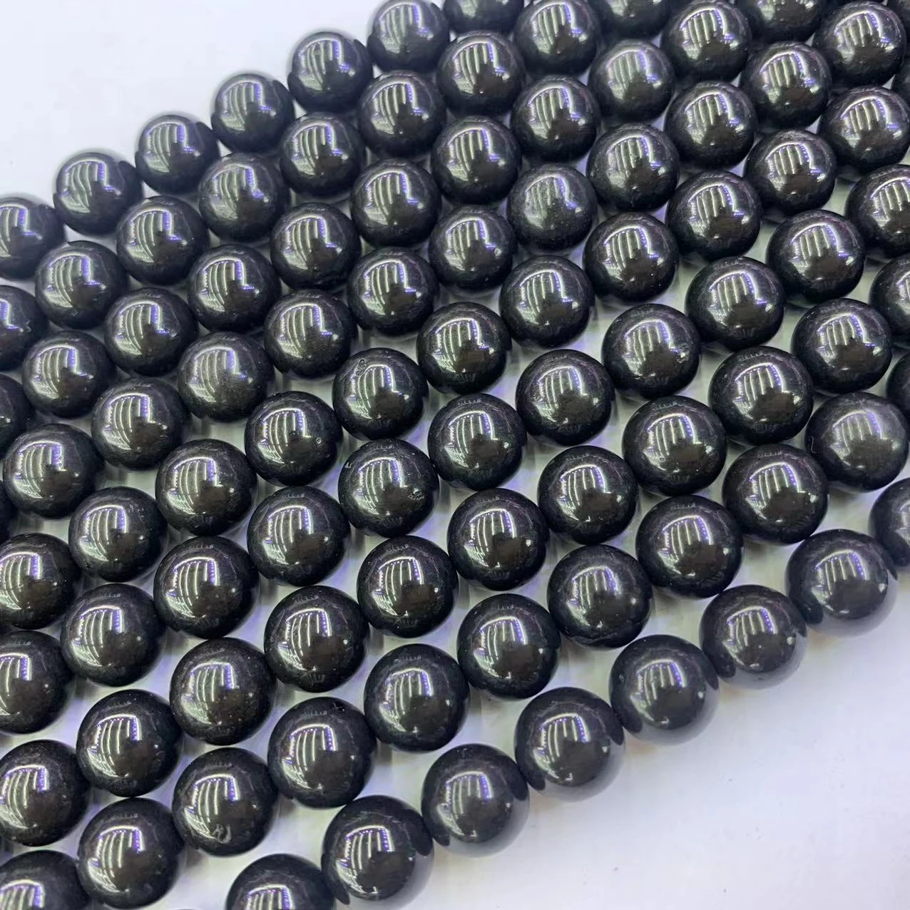 

6mm 8mm 10mm Natural Russia Shungite Stone Beads 15'' Round DIY Loose Beads For Jewelry Making Beads Bracelet Necklace Gift
