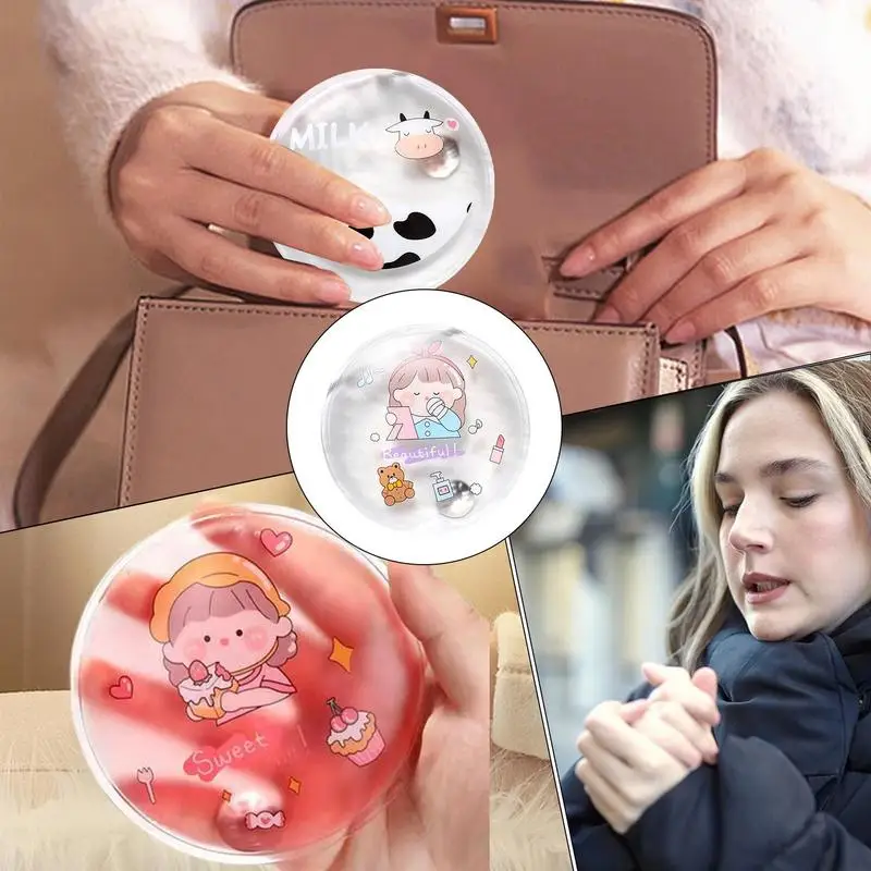 Гелевые грелки для рук Многоразовые милые зимние Быстрый нагрев Портативные