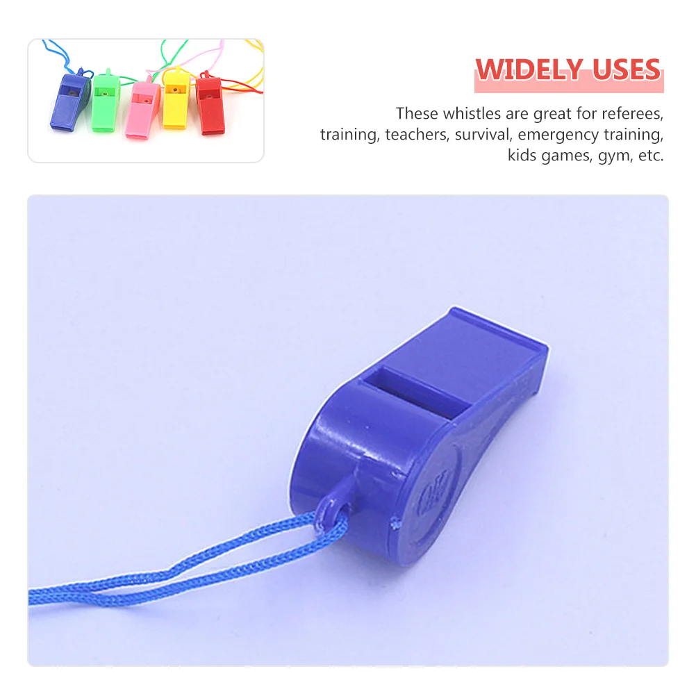 

48 Pcs Whistle Neon Accessories Children Toy Outdoor Adults Whistles Training Plastic Colorful Toddler Emergencies Soccer