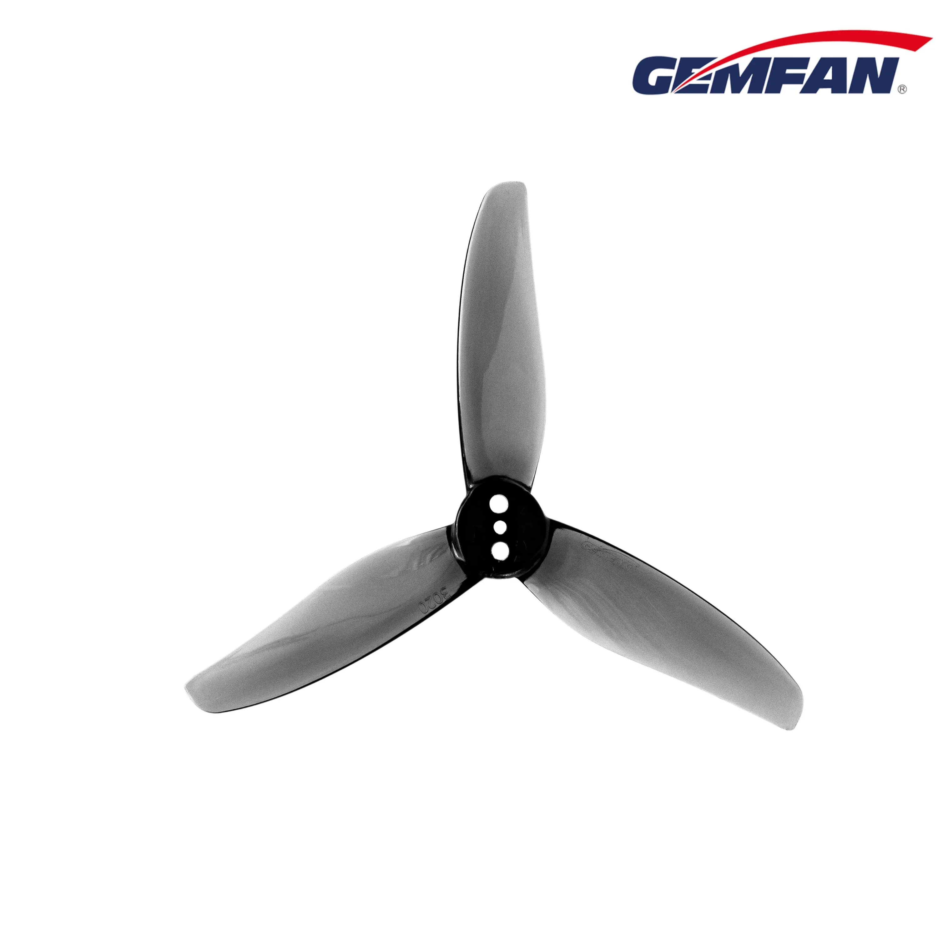Gemfan Hurricane 3x2x3 3020 3-blade T-mount 1.5mm Clear Gray
