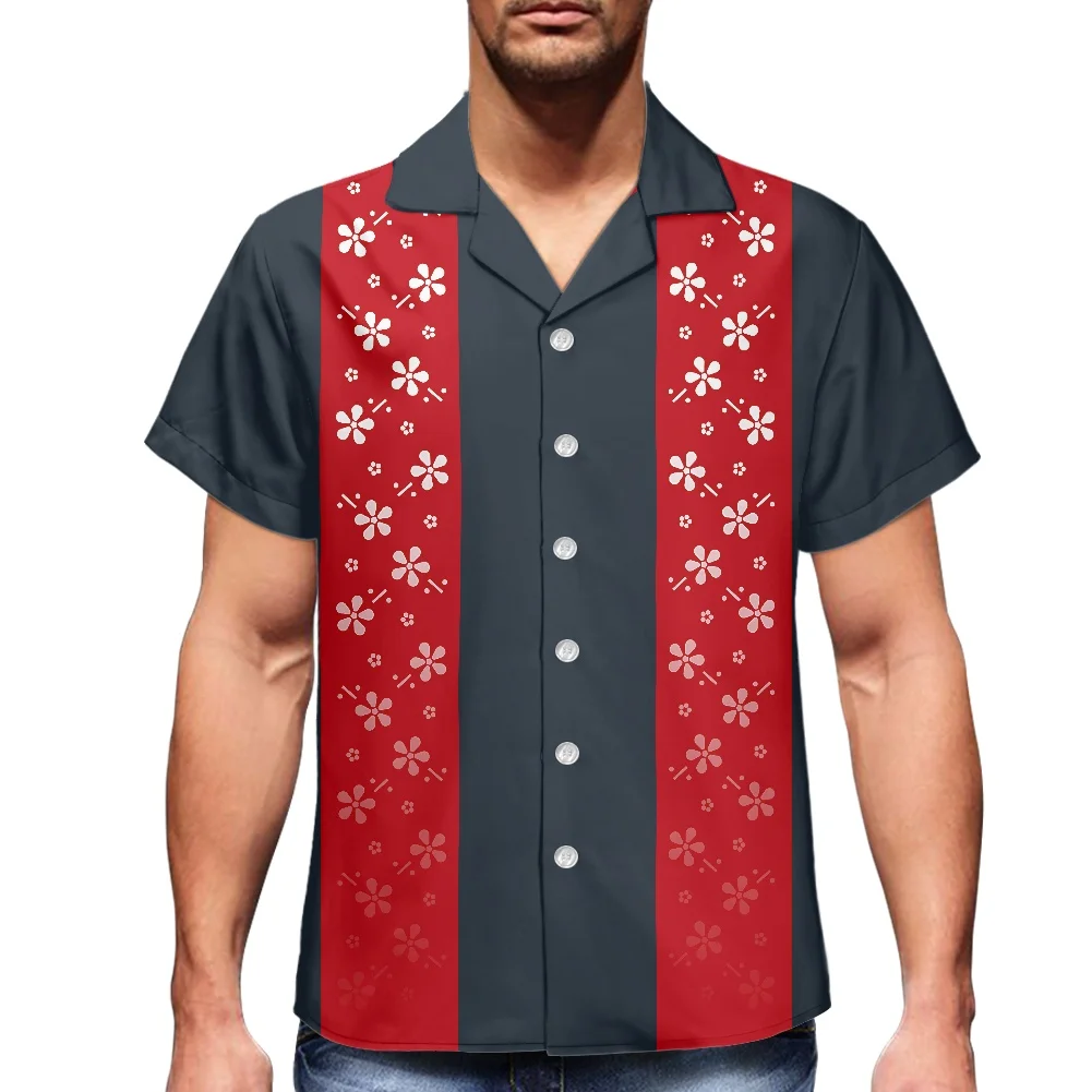 Mens Vintage Shirts Samoa Hawaii Tribal Fashion Ribbon printing Designer Shirts For Men Beautiful Polynesia Design Latest Shirt