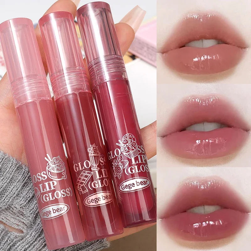 Зеркальная глазурь для губ с водным светом стойкая увлажненная желейная жидкая