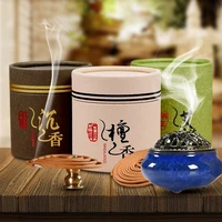 48pcsset burner incense sandalwood pan incense burner chinese wormwood with incense box natural agarwood tea burner anti odour