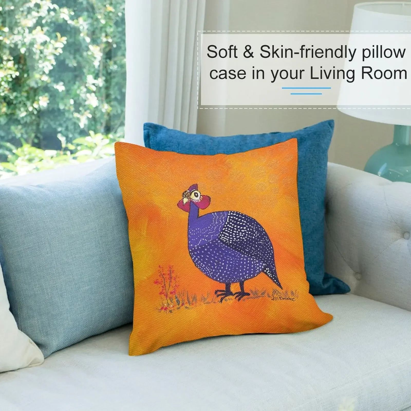 Декоративная подушка Gussie the Guinea Fowl рождественские украшения 2025 декоративная