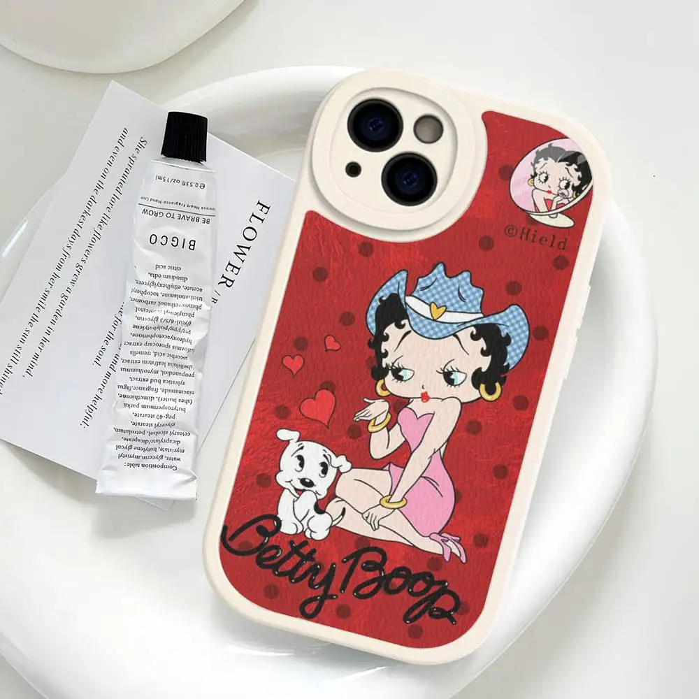 Чехол для телефона B-Betty-Cute-B-Boop для IPhone 11, 12, 13, 14, 15, 16, кожаный чехол Pro Max Plus (art.: 3920d3e63db46) - 3920d3e63db46