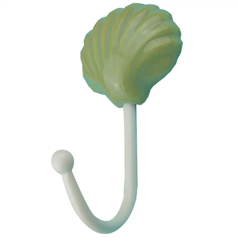 

1pc Ocean Style Hook Ceramic Shell Hook Door Back Hanger Ceramic Wall Hanging Hook Household Supply