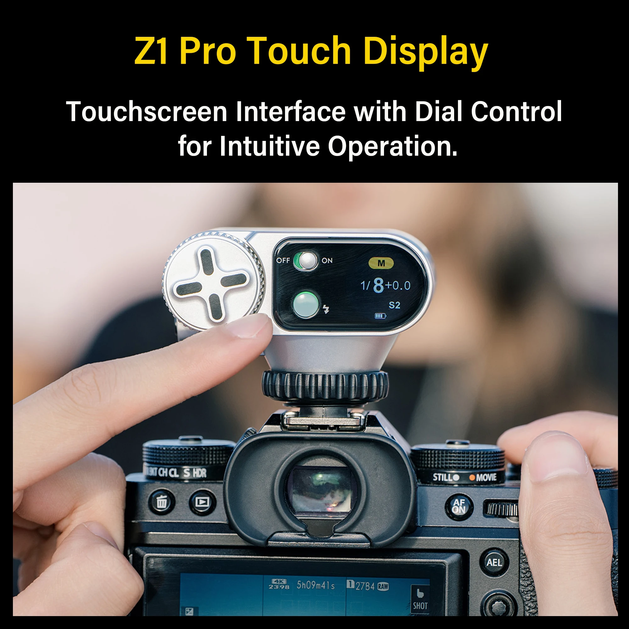 Фото Винтажная вспышка Viltrox Z1 Pro TTL Retro 24Ws со светодиодной подсветкой для камер Canon, Nikon, Sony, Fujifilm №4