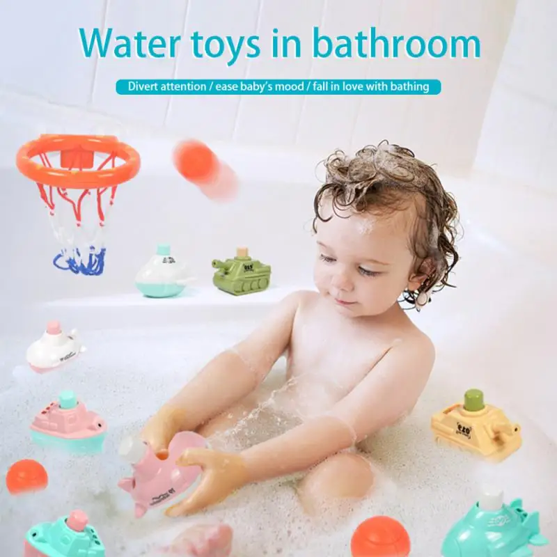 

Baby Water Toys Cartoon Classic Shower Bath Toy Cars Train Boats Bathroom Swimming Bathing Shower Educational Toys For Kids Gift