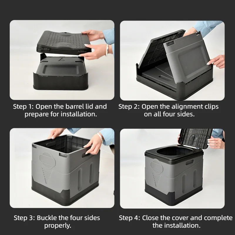 Ведро для туалета автомобиля мощная мусорная корзина с большой емкостью