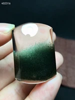 natural green phantom quartz rectangle pendant 342415mm brazil women man rare fashion jewelry genuine aaaaaa