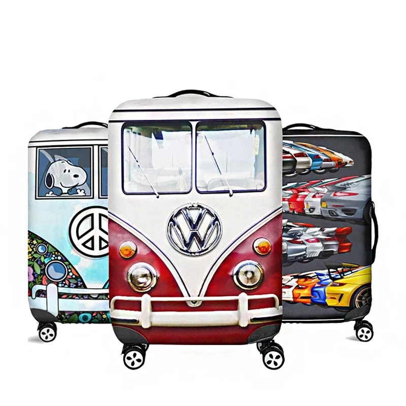 Cartoon Car Travel Suitcase Protective Cover for 18''-32'' Luggage Case Travel Accessories Elastic Luggage Dust Cover