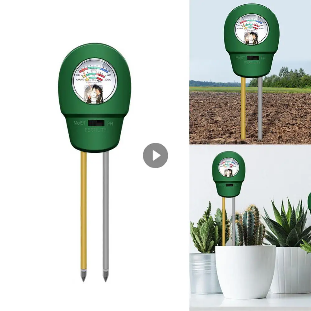 

Soil PH Tester 3-in-1 PH Light Moisture Acidity Meter Soil Tester Moisture Meter Plant Soil Monitor Detector For Plants Analyzer
