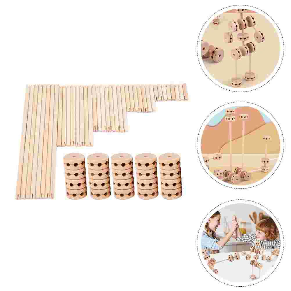 

1 Set Baby Building Block Toys Cognition Playthings Wooden Assembled Toys