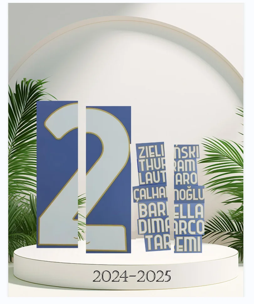 2024/25 INTdER MILAbN LAUTARO &amp BARELLA имя и номер дома вдали DIMARCO устанавливается утюгом