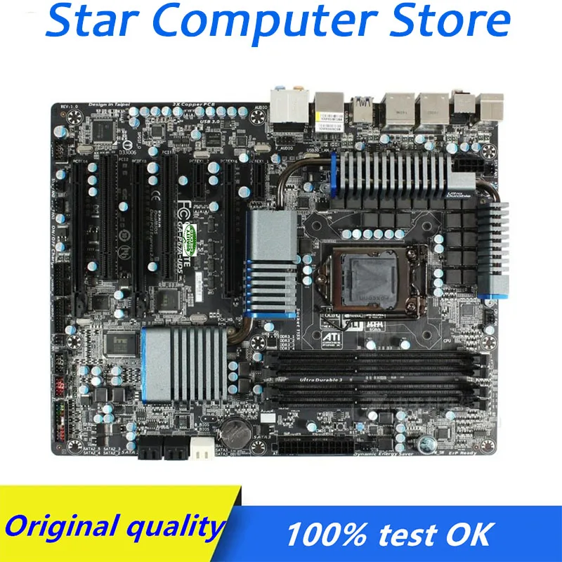 

Материнская плата для компьютера Gigabyte GA-P67A-UD5 Φ LGA 1155 DDR3 P67, б/у материнская плата для настольного компьютера