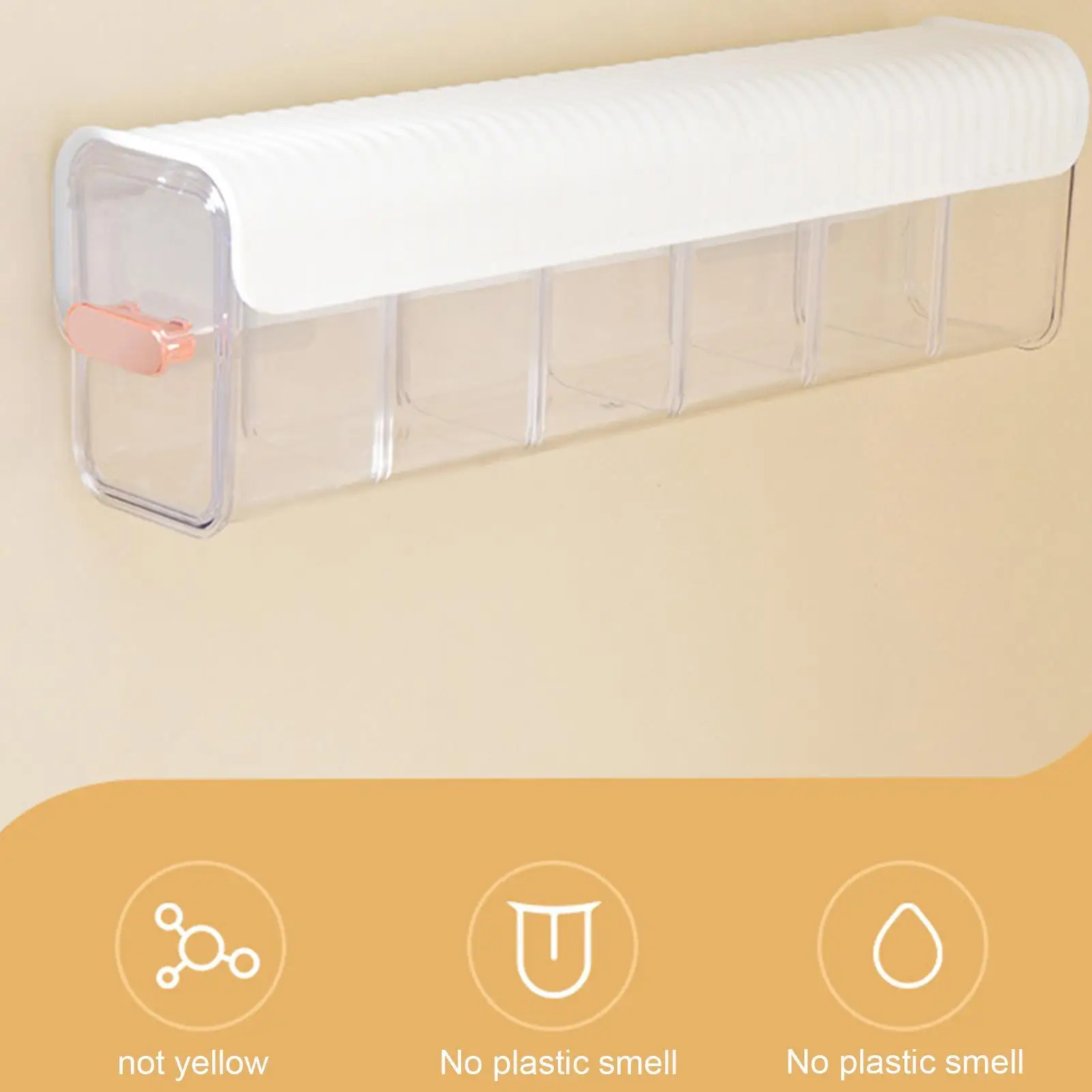 

Punch-free Multifunctional Storage Box | Underwear Socks Seasoning Storage Box | Switchable 6 Cell Drawer Organizers Sel