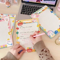 cute cartoon girl grid plan notepad girl heart tear off note message memo pads kawaii school supplies stationery school supplies