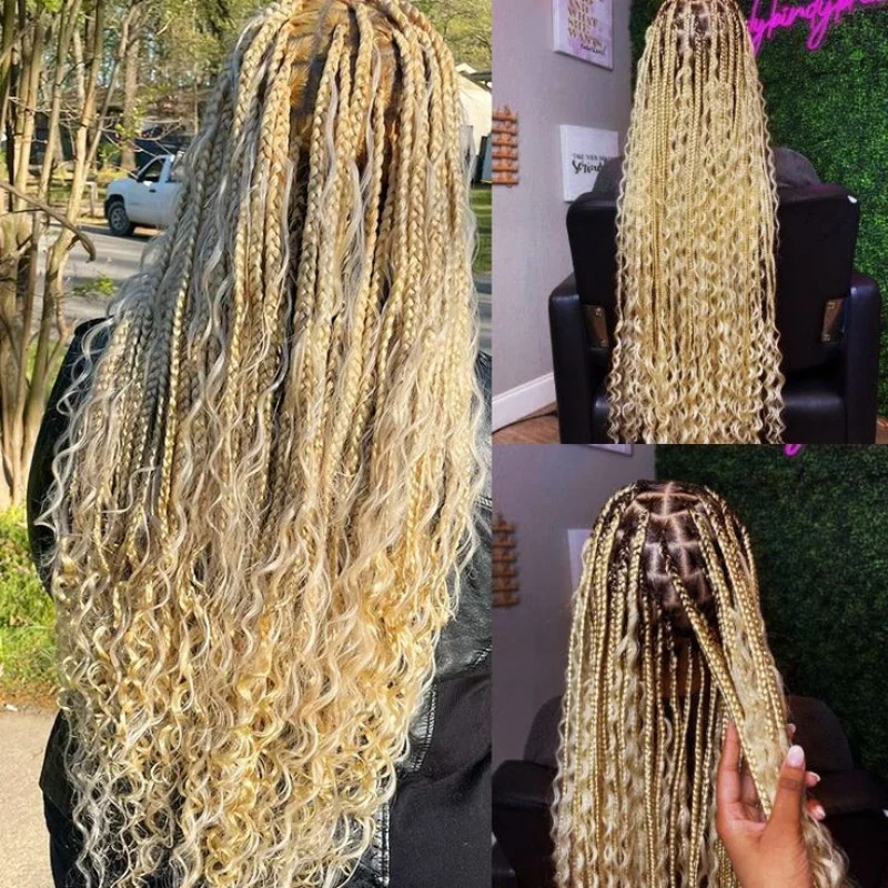 613 Человеческие волосы Объемные глубокие волны плетеные человеческие для