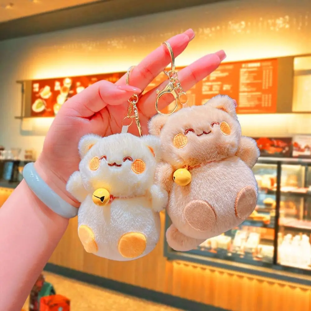 Kawaii маленький колокольчик Lucky Cat брелок мультяшный автомобильный Maneki Neko куклы