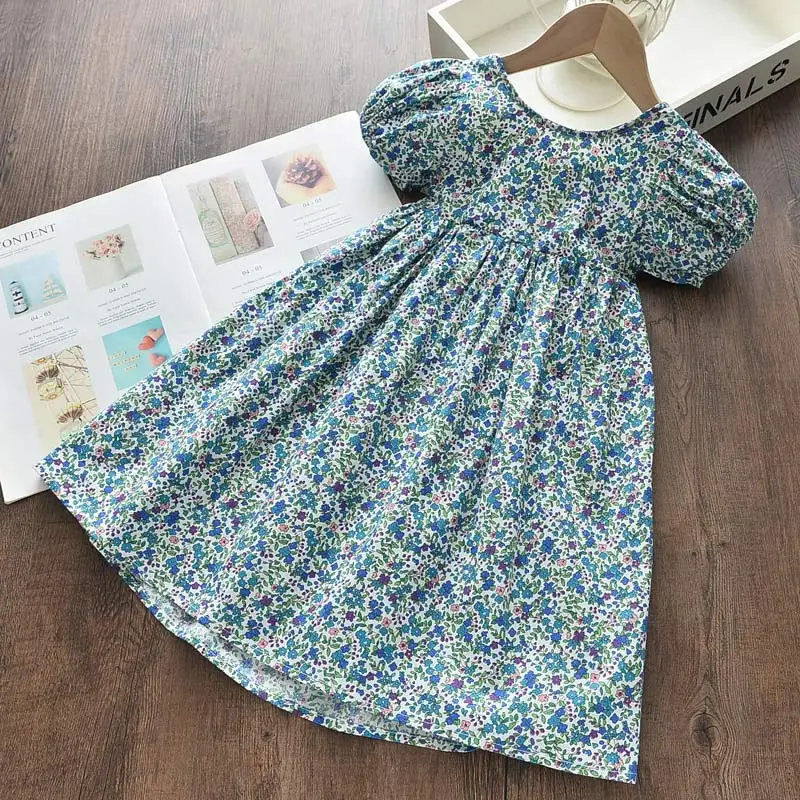 Bear Leader Girls Flowers Casual Dress 2022 New Summer Kids Floral Princess Sweet Costumes Toddler Children Vestidos 3 7Y | Детская