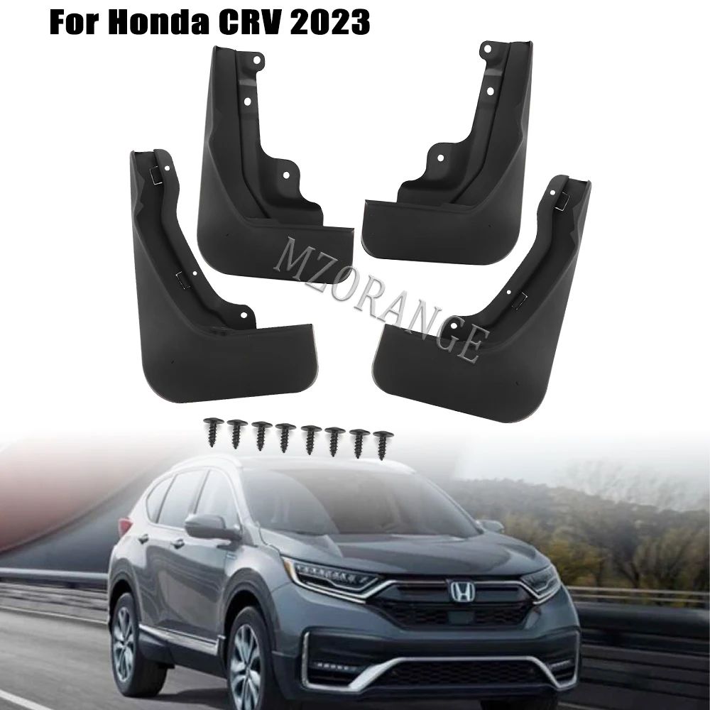

Брызговики для Honda CRV CR-V 2023, внешняя часть колеса, брызговики, брызговики, запчасти для автомобилей, аксессуары, 4 шт., черные автомобильные передние и задние колеса