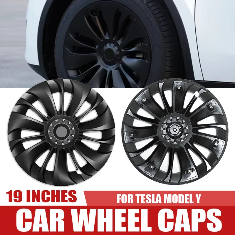 

4PCS HubCap Performance Automobile Accessories For Tesla Model Y 2018-2023 Wheel Covers Caps On Wheels Promotion Hot Sale