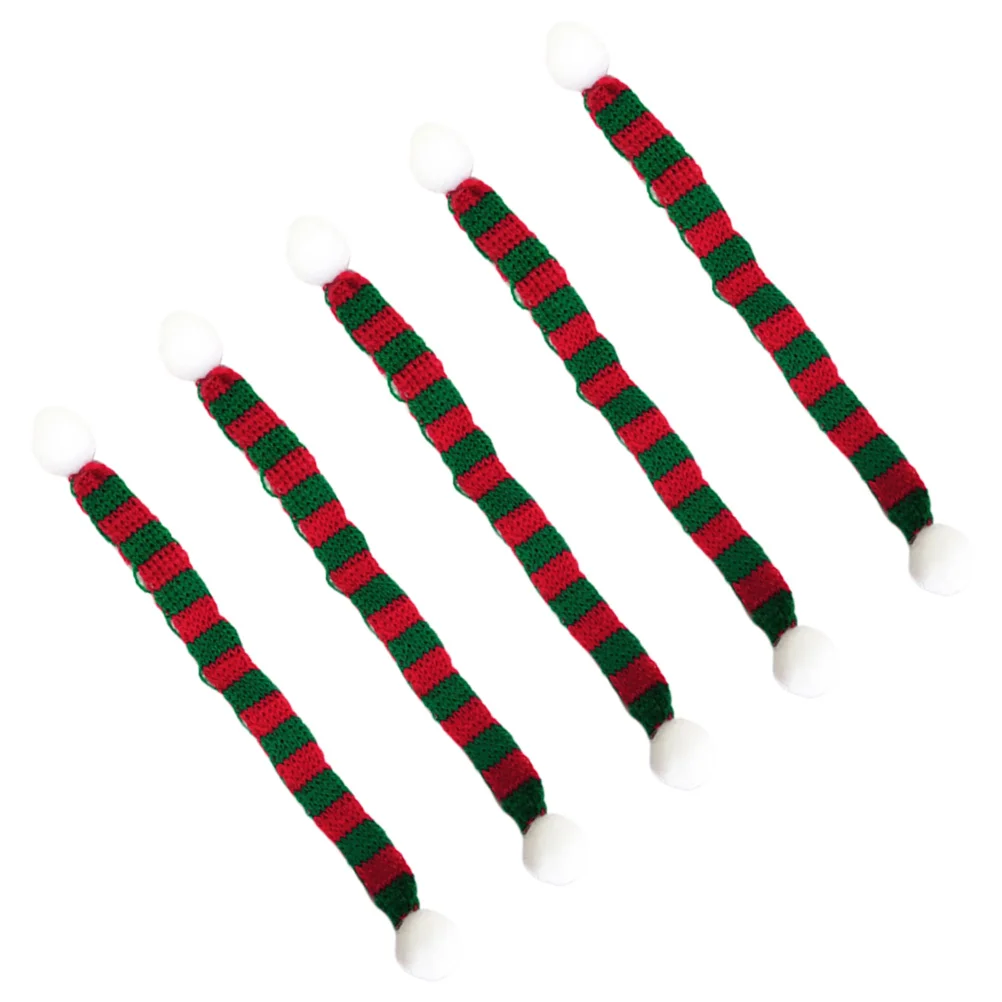 

Scarf Christmas Minibottle Decorations Knit Scrarf Scarfs Snowman Little Dogcat Crafts Scarves Bottles Gift Decorative