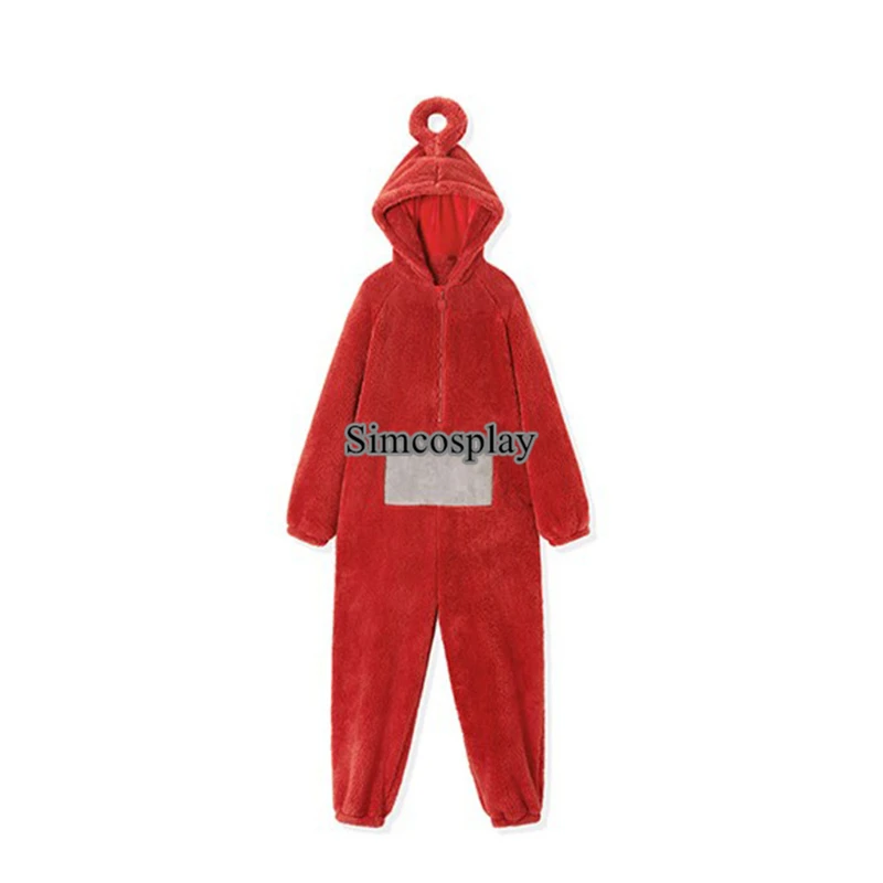 ELEIMOS Adult Teletubbies Costumes Disi Onesies Lala Cosplay Pajamas Animal Sleepwear Jumpsuit Halloween Christmas Outfit