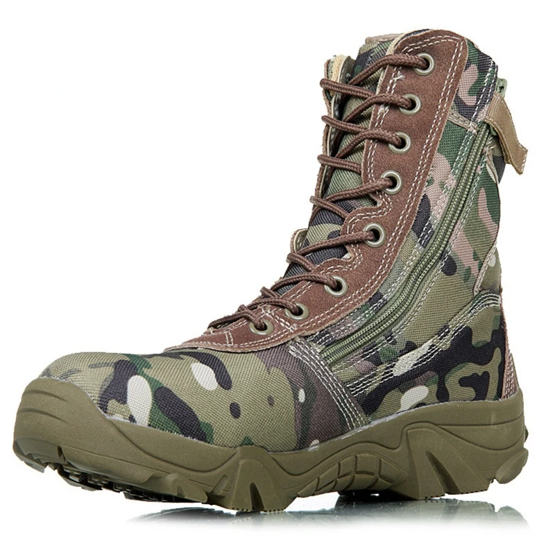 Tactical Military Combat Boots Men Genuine US Army Hunting Trekking Camping Mountaineering Winter Work Shoes 2021 Hiking Shoes