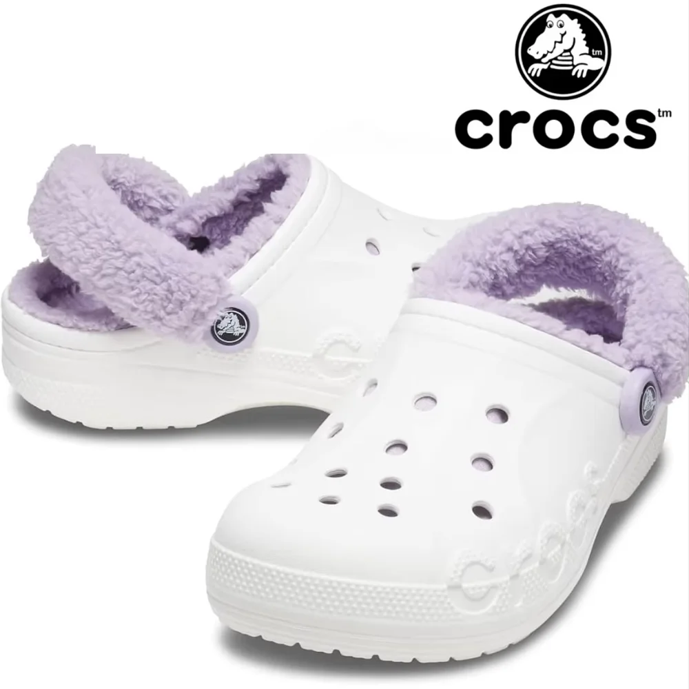 Crocs Mcdonald Мужчины Женщины Слипоны с закрытым носком на флисовой подкладке Теплые