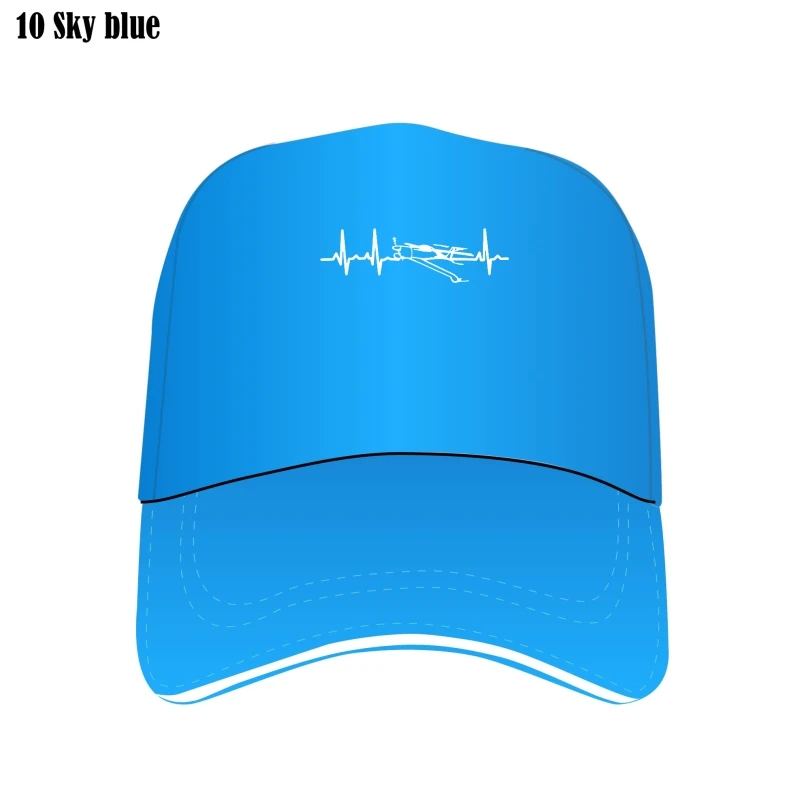 

Airplane Heartbeat Pilot Fly Birthday Funny Unisex Graphic Fashion New Cotton Mesh Hat Visors Harajuku Bill Hats
