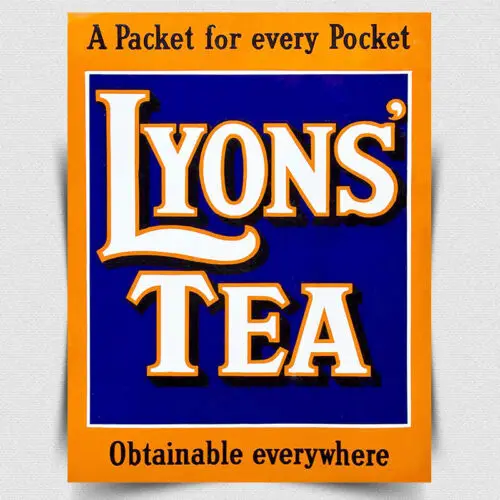 Металлический настенный плакат Lyons Tea винтажный Ретро Художественная печать