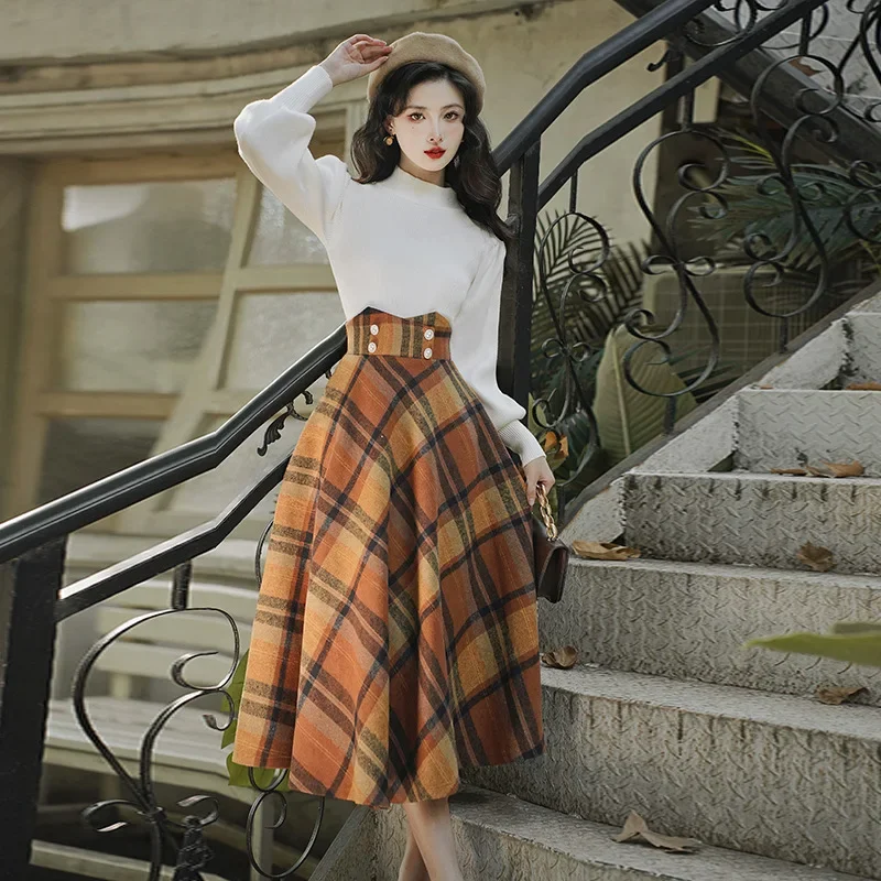 2024 осень/зима новый винтажный утолщенный свитер с половиной поло/черепаховым