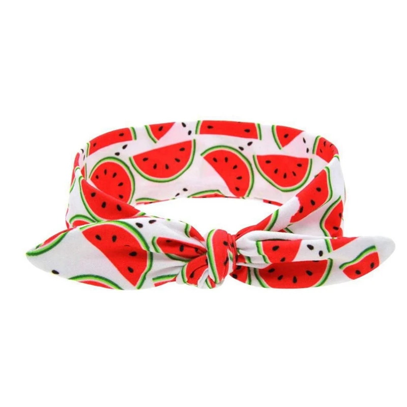 

ASDS-Watermelon Headband Baby Girls Hair Band Fashionable Floral Bow Knot Headbands Accessory