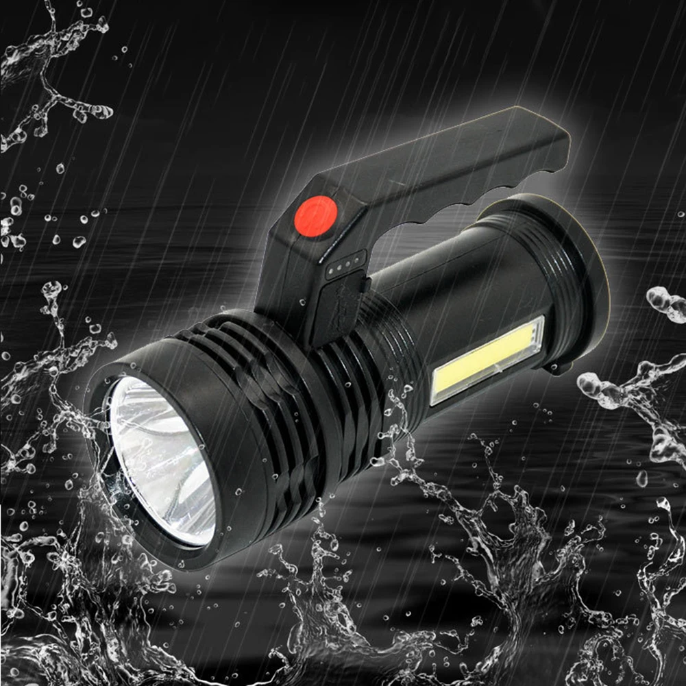 

1PC White Light 1200mah 12000LM LP44 LED Spotlight Rechargeable Handheld Torch Camping Hunting Handheld Flashlight