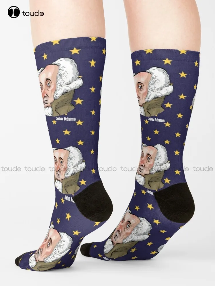 

President John Adams Socks Women Socks Personalized Custom 360° Digital Print Gift Harajuku Unisex Adult Teen Youth Socks Retro