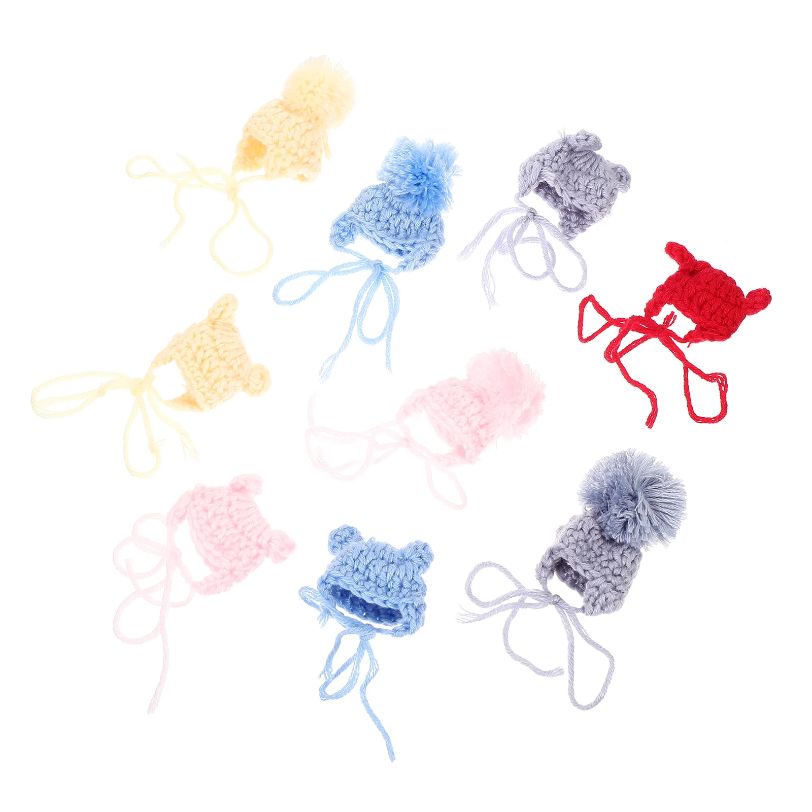 

9pcs Hand-crocheted Hats Funny Unique Creative DIY Accessory Crafts Hat for