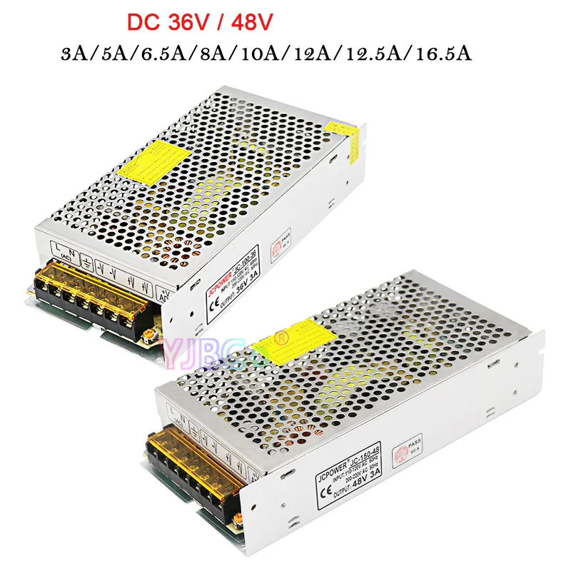 DC 36V 48V Switch Power Supply AC 110V 220V to DC 36V 48V 3A/5A/6.5A/8A/10A/12A/12.5A/15A LED Strip tape adapter transformer