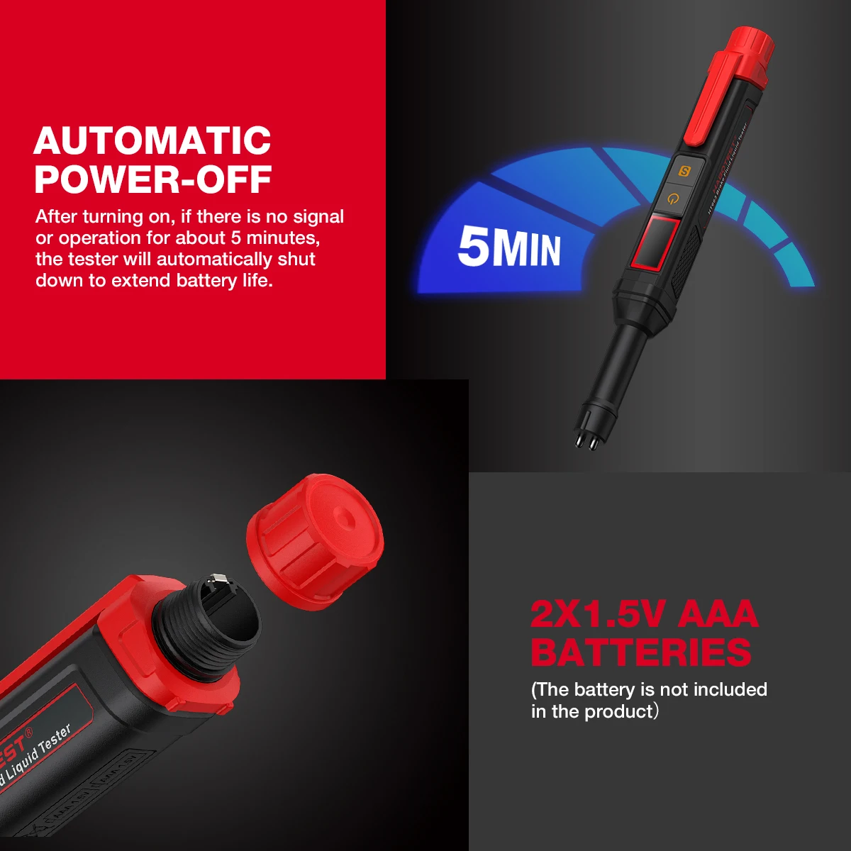 Тестер тормозной жидкости Автомобильный цифровой тестер для DOT3/DOT4/DOT5.1 Точная