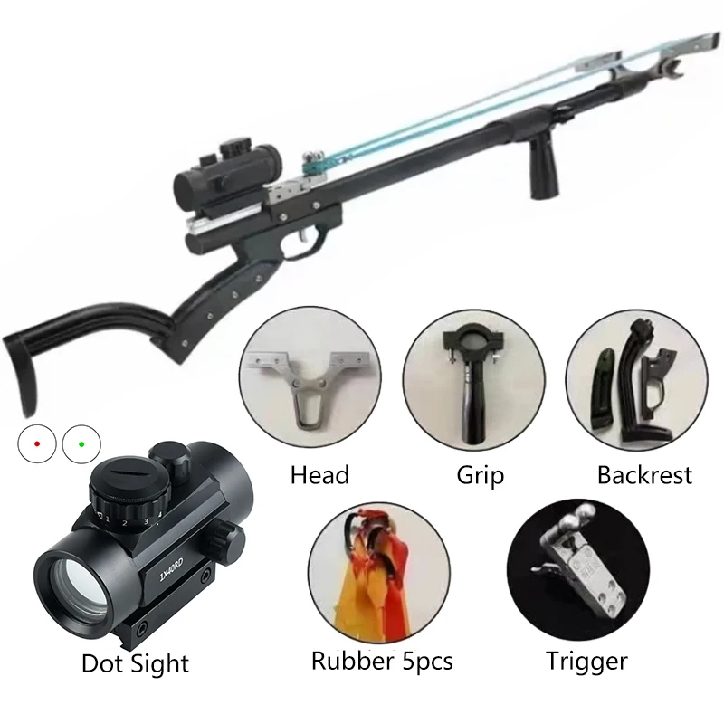 

Powerful Slingshot Rifle High Precision Tactical Laser Scope Bow Catapult for Hunting Outdoor Distance Shooting Toys Accessories