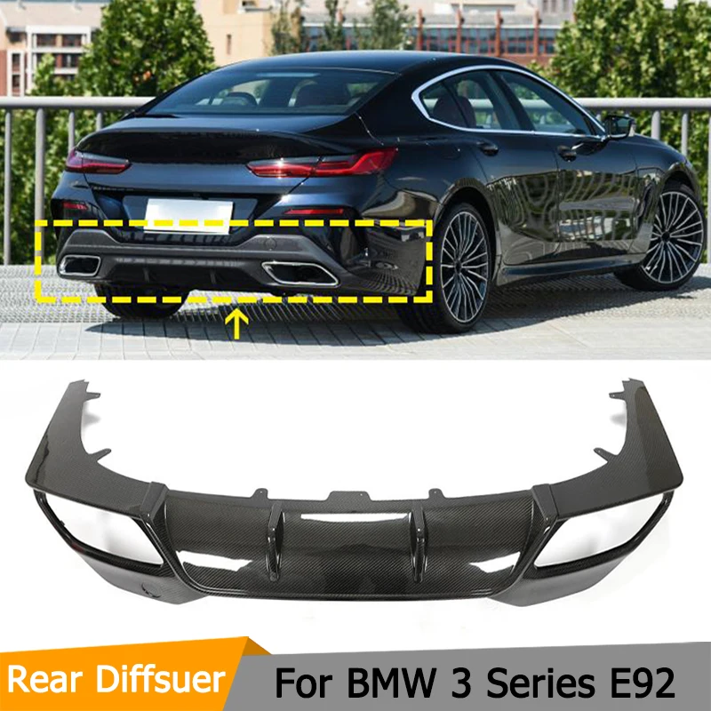 

Автомобильный задний бампер, диффузор, спойлер для BMW 8 серии G16 M Sport Sedan 4 Door 2019-2021, задний диффузор губа 840i из углеродного волокна