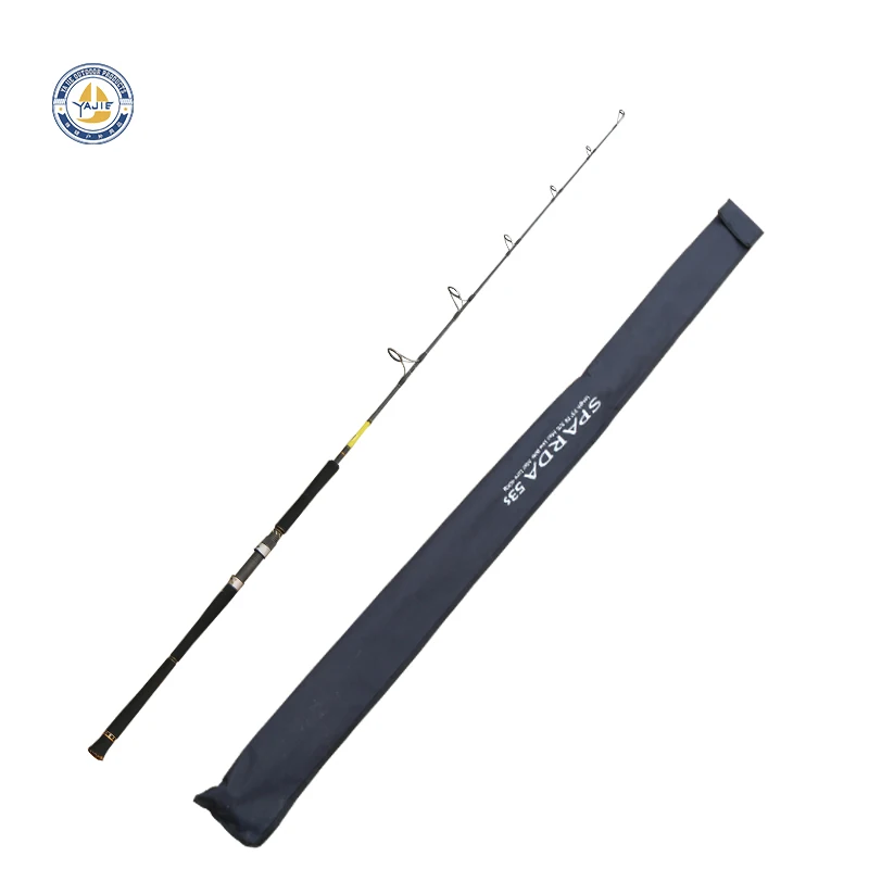 

New arrival 1.675m 1Section fishing rods Fuji ring saltwater carbon fiber boat slow jigging rod spinning