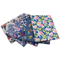 blue flower cotton cloth fabric by the meter quality fabric for sewing clothes bedding patchwork quilt for sewing home textile