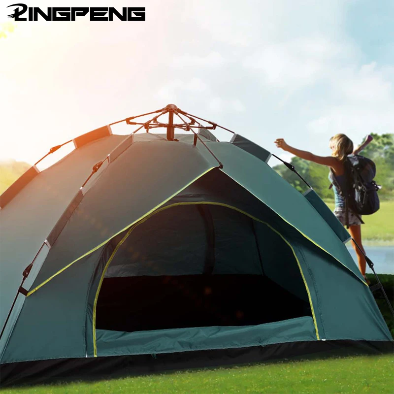 Палатка туристическая Автоматическая на 3-4 человек водонепроницаемая