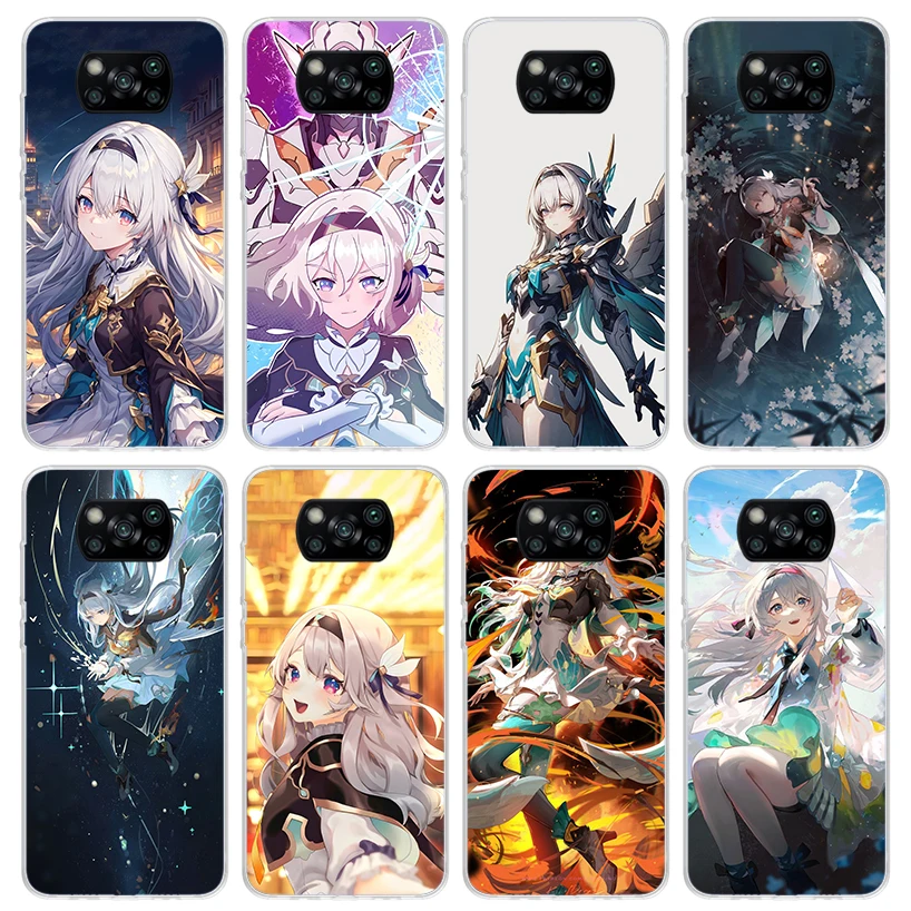 Чехол для телефона Honkai Star Rail Firefly Xiaomi Poco X6 X5 X3 Nfc X4 GT M5S F6 F5 Pro M3 F3 F2 F1 M4 F4